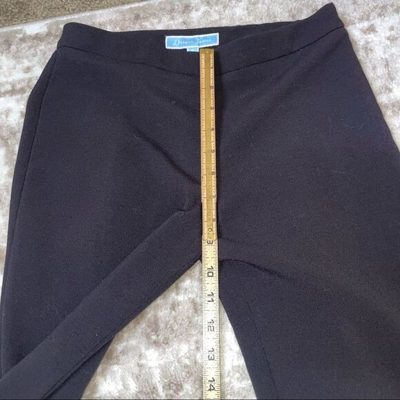 Draper James pants trousers pull on ponte knit black semi stretch side zipper 0 - Picture 3 of 8